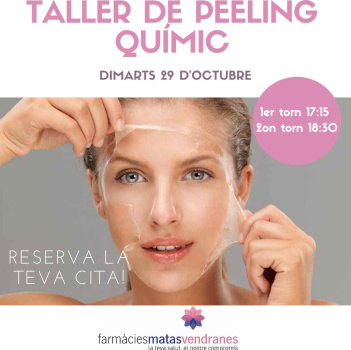 29 OCTUBRE: TALLER DE PEELING QUÍMIC
