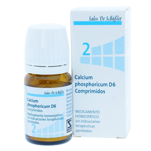 CALCIUM PHOSPHORICUM D6 80 COMPRIMIDOS. SAL DE SCHÜSSLER Nº 2 