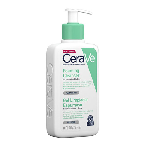 CeraVe Gel Limpiador Espumoso Piel Normal Grasa 236 ml