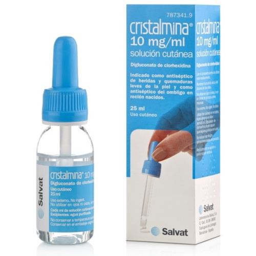 Cristalmina clorhexidina 10 mg/ml solución cutánea 25 ml