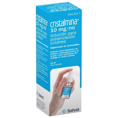 Cristalmina clorhexidina 10 mg/ml solución cutánea spray 25 ml
