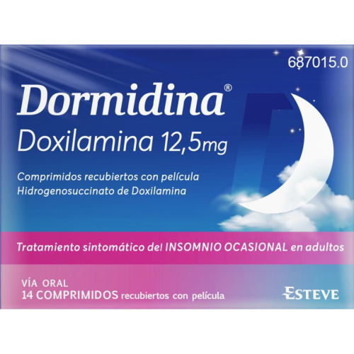 Dormidina doxilamina 12,5 mg 14 comprimidos recubiertos