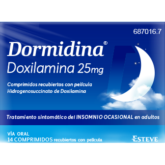 Dormidina doxilamina 25 mg 14 comprimidos recubiertos