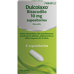 Dulcolaxo bisacodilo 10 mg 6 supositorios