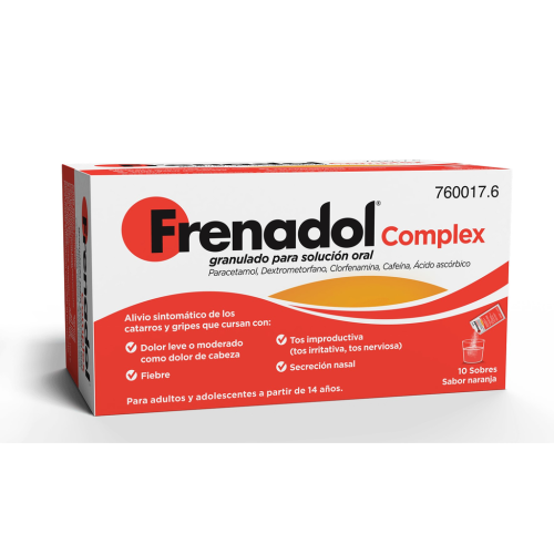 Frenadol complex granulado 10 sobres sabor naranja