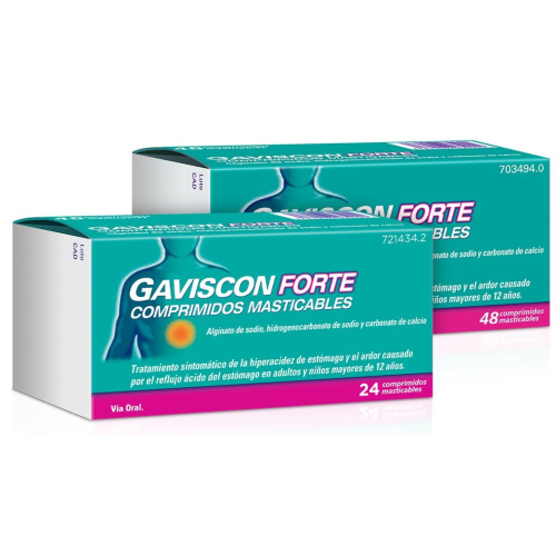 Gaviscon forte 48 comprimidos masticables