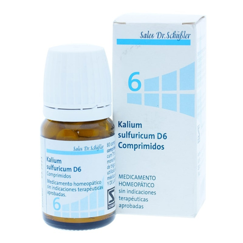 KALIUM SULFURICUM D6 80 COMPRIMIDOS. SAL DE SCHÜSSLER Nº 6.