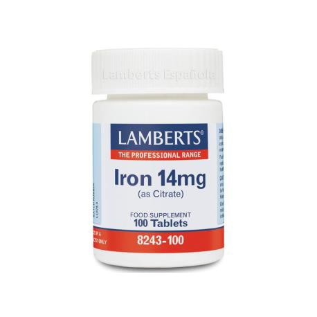Lamberts Hierro Citrato-Iron- 14Mg 100 Comprimidos