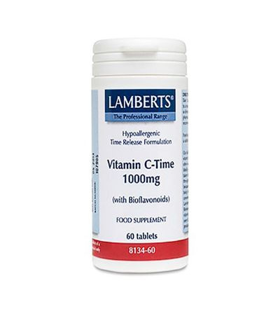 Lamberts Vitamina C Time 1000 Con Bioflavonoides y Escaramujo 60 Capsulas