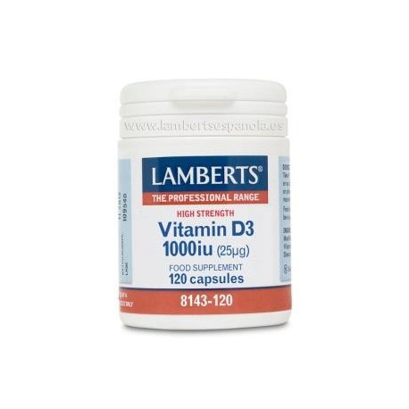 Lamberts Vitamina D3 1000 UI 120 Capsulas