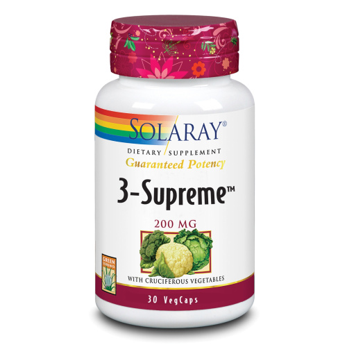 SOLARAY 3-SUPREME INDOLE-3-CARBINOL 200 MG 30 CÁPSULAS