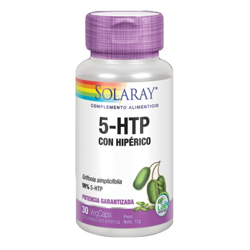 SOLARAY 5-HIDROXITRIPTÓFANO + HIPÉRICO 30 CÁPSULAS