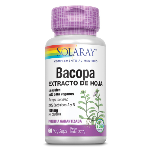 SOLARAY BACOPA 100 MG 60 CAPSULAS