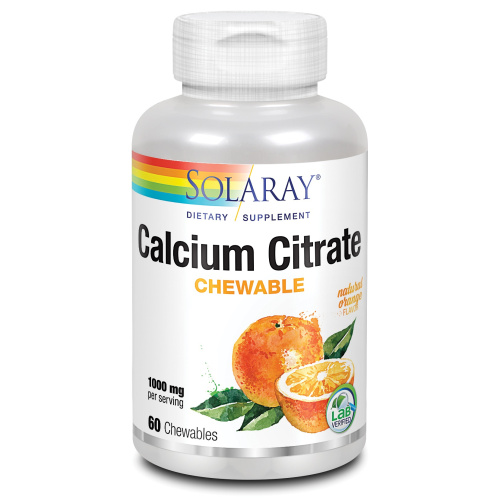 SOLARAY CALCIUM CITRATE CHEWABLE 100 COMPRIMIDOS MASTICABLES
