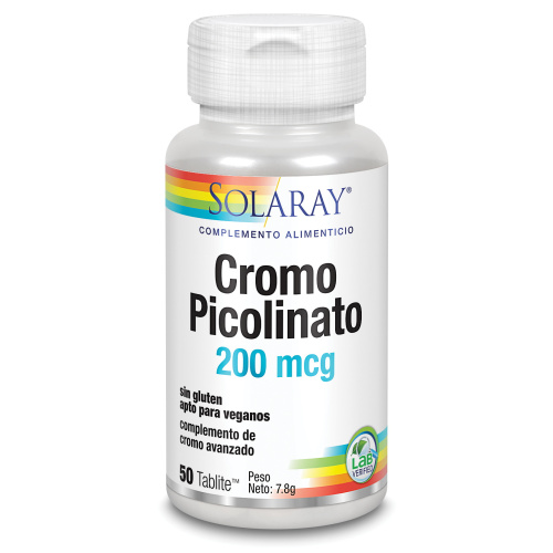 SOLARAY CHROMIUM PICOLINATO 200 MCG 50 COMPRIMIDOS