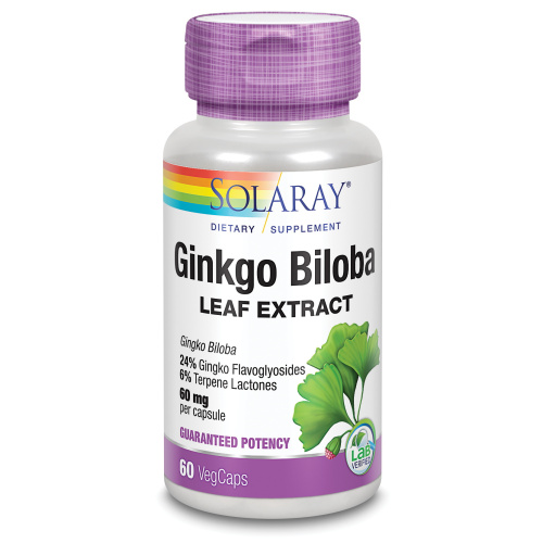 SOLARAY GINKGO BILOBA 60 CÁPSULAS