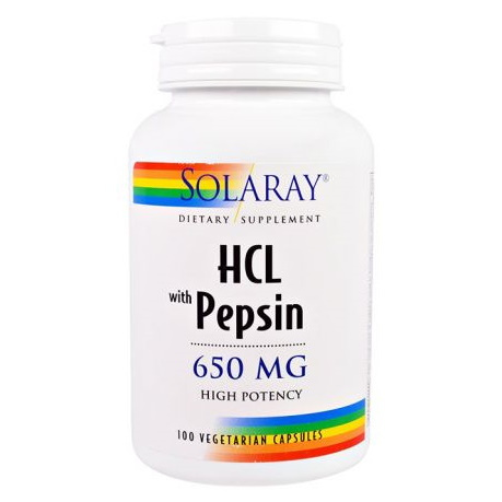 SOLARAY HCL CON PEPSINA 60 COMPRIMIDOS