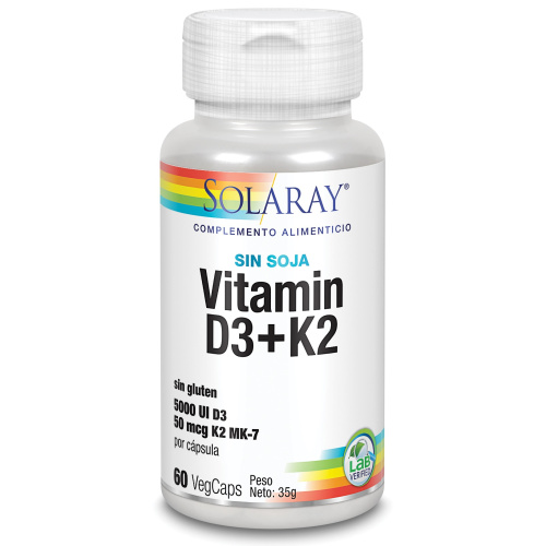 SOLARAY VITAMINA D3 +K2 60 CÁPSULAS