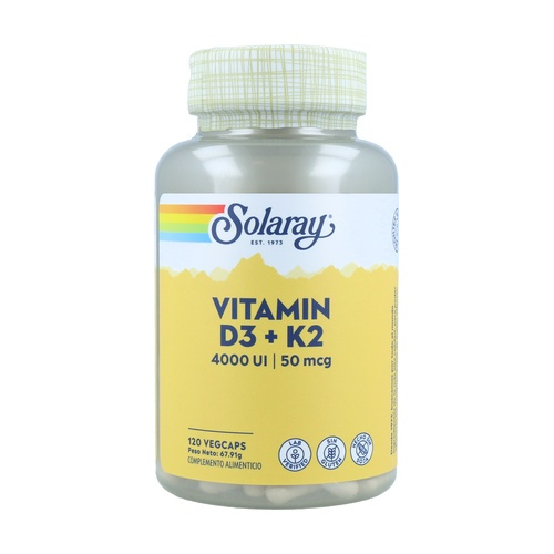 SOLARAY VITAMINA D3+K2 120 CÁPSULAS