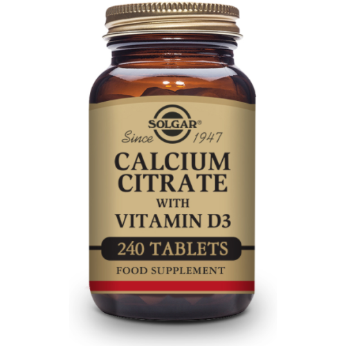 SOLGAR CALCIO CITRATO +VITAMINA D3 240 COMPRIMIDOS