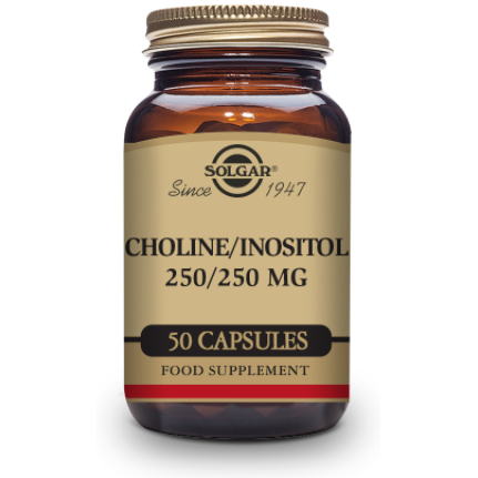 SOLGAR COLINA/INOSITOL 250 MG/250 MG 50 CÁPSULAS