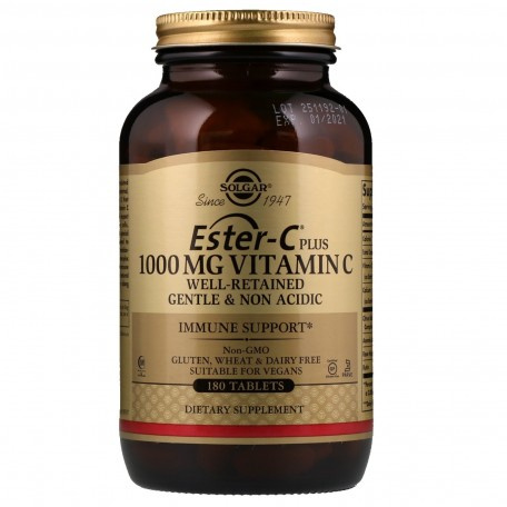 SOLGAR ESTER C PLUS 1000MG VITAMINA C 180 COMPRIMIDOS