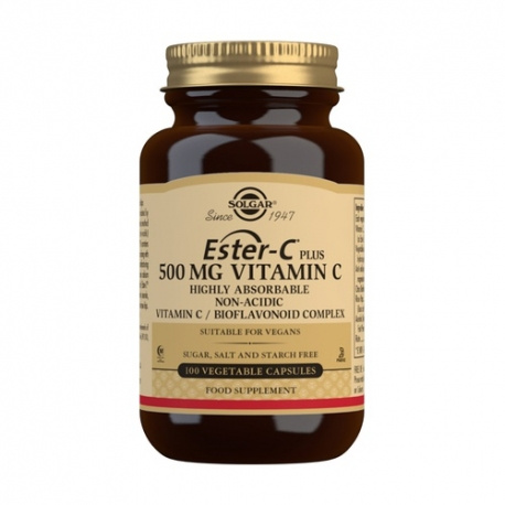 SOLGAR ESTER C PLUS 500MG VITAMINA C 100 CÁPSULAS