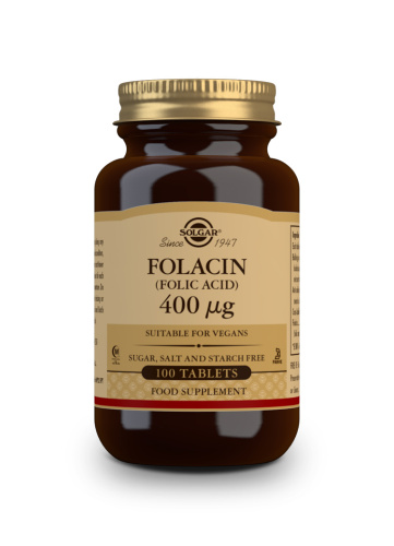 SOLGAR FOLACIN ÁCIDO FOLICO 400MCG 100 COMPRIMIDOS