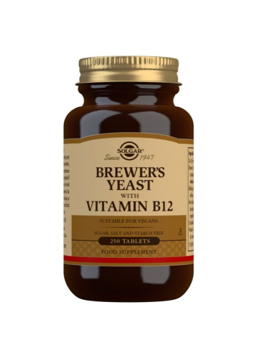 SOLGAR LEVADURA DE CERVEZA VITAMINA B12 POLVO 300MG/ 250 COMPRIMIDOS