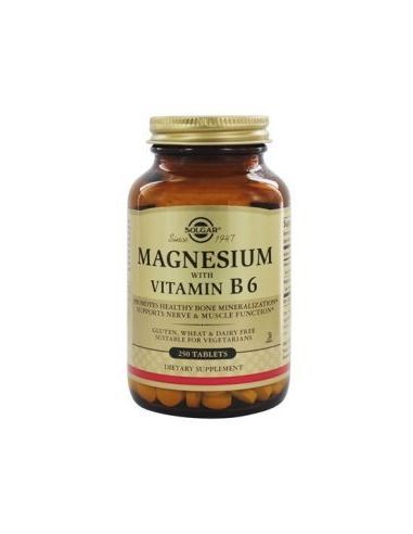 SOLGAR MAGNESIO + B6 250 COMPRIMIDOS