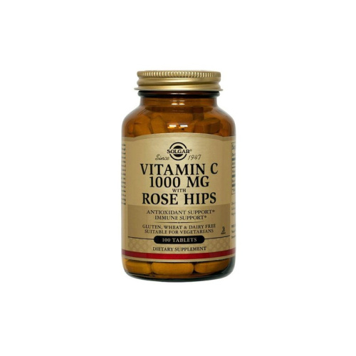 SOLGAR VITAMINA C 1000MG ROSE HIPS 100 COMPRIMIDOS