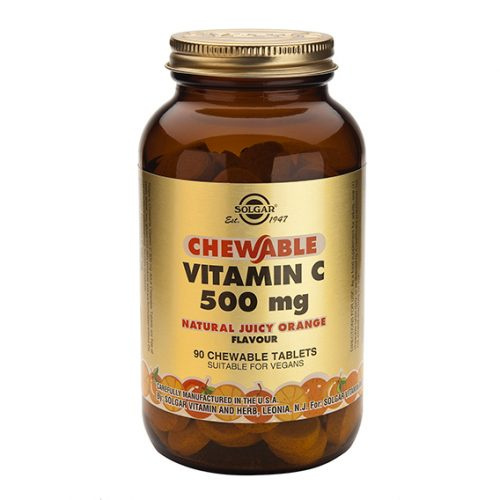 SOLGAR VITAMINA C 500 MG NARANJA 90 COMPRIMIDOS MASTICABLES