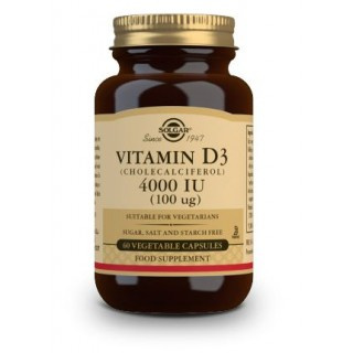 SOLGAR VITAMINA D3 400UI  (100MCG) 60 CÁPSULAS