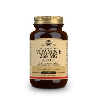 SOLGAR VITAMINA E NATURAL 400UI (268MCG) 100 CÁPSULAS BLANDAS VEGETALES