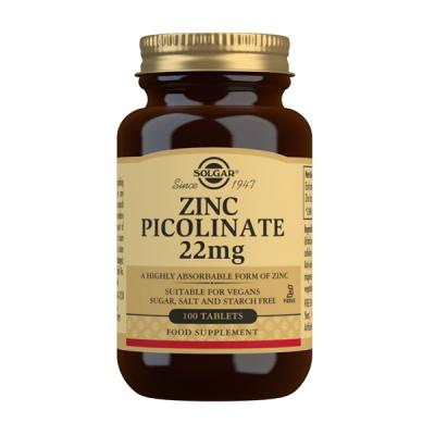 SOLGAR ZINC PICOLINATO 22MG 100 COMPRIMIDOS