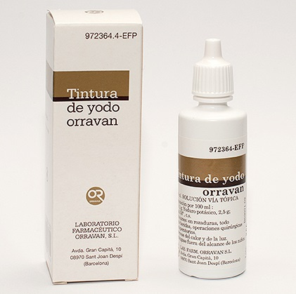 Tintura de yodo Orravan 20 mg/ml solución cutánea 40 ml