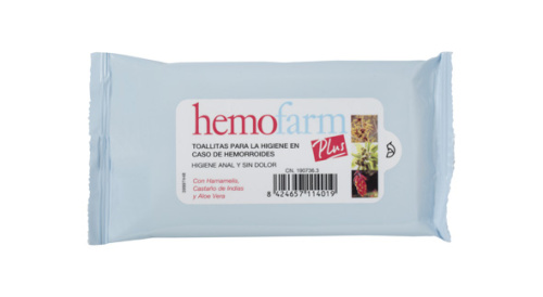 HEMOFARM PLUS TOALLITAS 1 SOBRE 20 UNIDADES