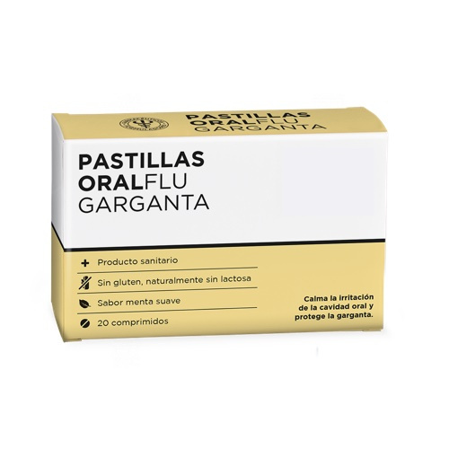 OralFlu pastillas garganta masticables sabor menta