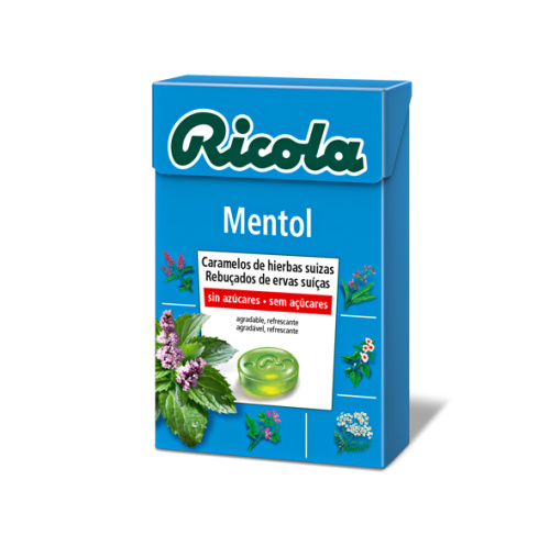 RICOLA CARAMELOS SIN AZUCAR 1 ENVASE 50 g SABOR MENTOL
