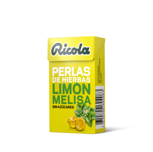 RICOLA PERLAS SIN AZUCAR 1 ENVASE 25 g SABOR LIMON MELISA