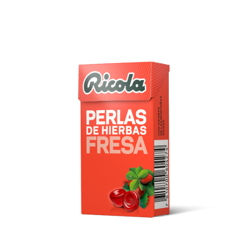 RICOLA PERLAS SIN AZUCAR 1 ENVASES 25 g SABOR FRESA