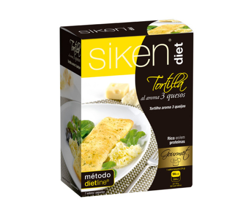 SIKEN DIET TORTILLA AL AROMA DE 3 QUESOS 7 SOBRES 24 g