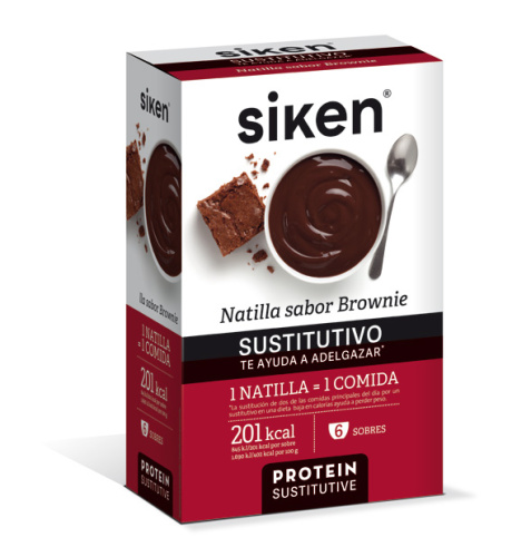 SIKEN PROTEIN SUSTITUTIVE NATILLA 6 SOBRES SABOR BROWNIE