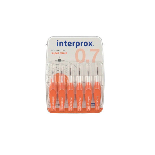 Cepillo Interdental Interprox 4G Super Micro Recto Naranja 6 U