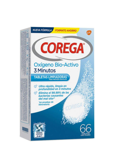 Corega Oxigeno Activo 66 Tabs