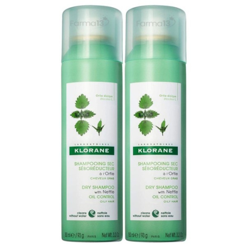 Klorane Champú En Seco Seborregulador A La Ortiga Duo 150ML