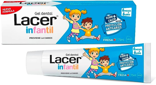 Lacer Gel Infantil Fresa 75 Ml 2-6 Años