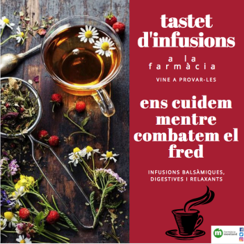 Tastet d'infusions a la farmàcia