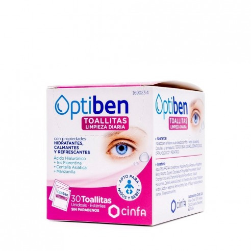 Optiben Toallitas Oculares 30 unidosis