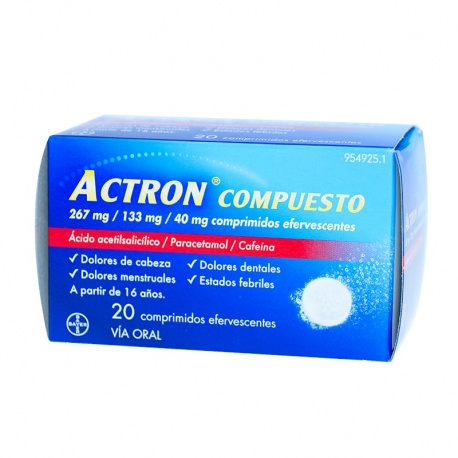 Actron compuesto 20 comprimidos efervescentes